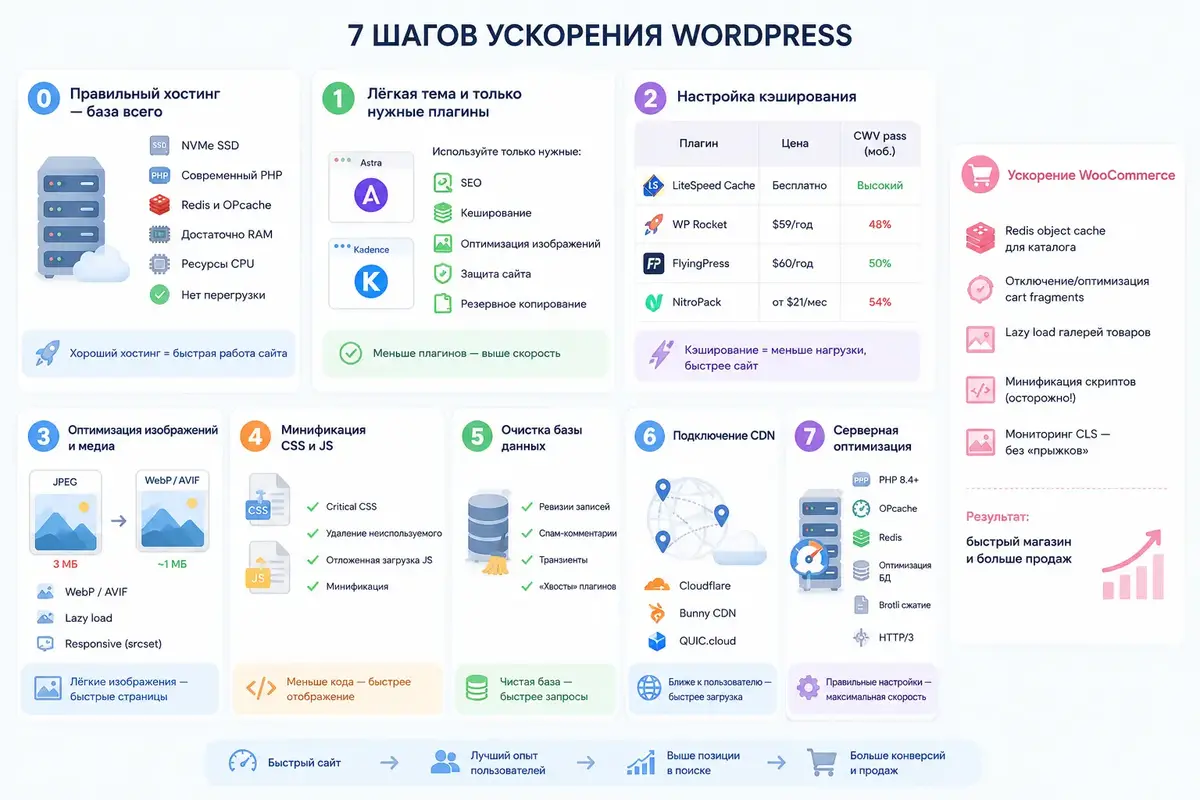Как ускорить сайт на WordPress